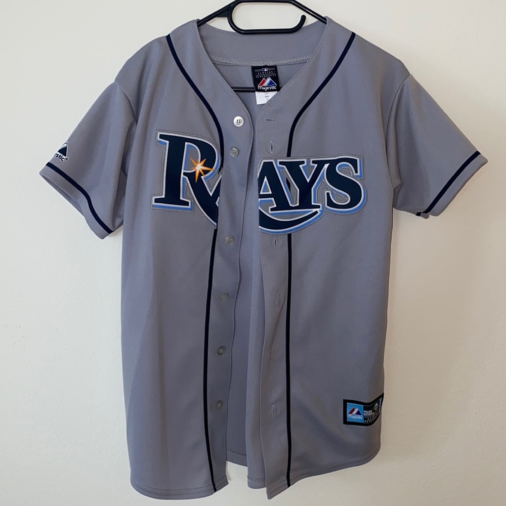 Boys Tampa bay rays baseball jersey size L